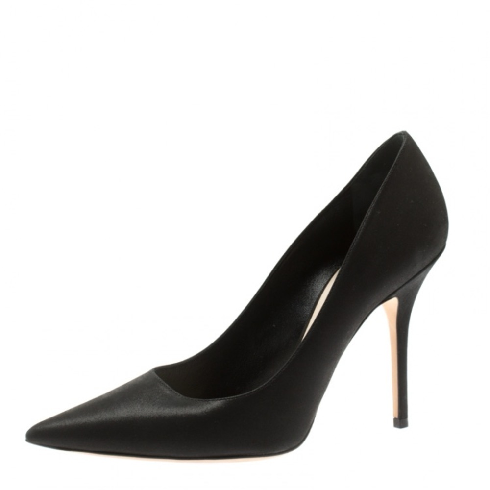 Dior Black Fabric Pointed Toe Pumps